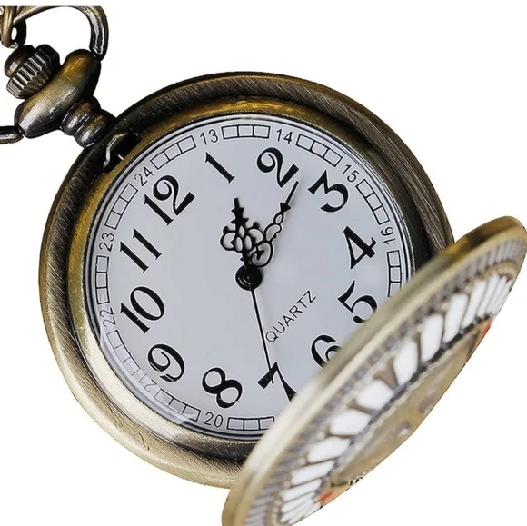 New Native American Indian Chief pocket watch - Picture 5 of 6